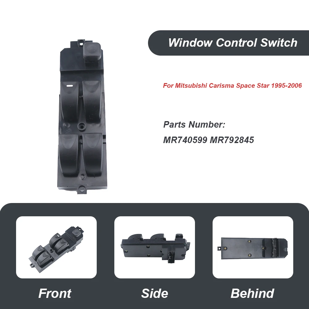 New Electric Power Window Master Switch Lifter Button For Mitsubishi Space Star 1996-2004 MR740599 MR792845 Auto Parts
New Electric Power Window Master Switch Lifter Button For Mitsubishi Space Star 1996-2004 MR740599 MR792845 Auto Parts