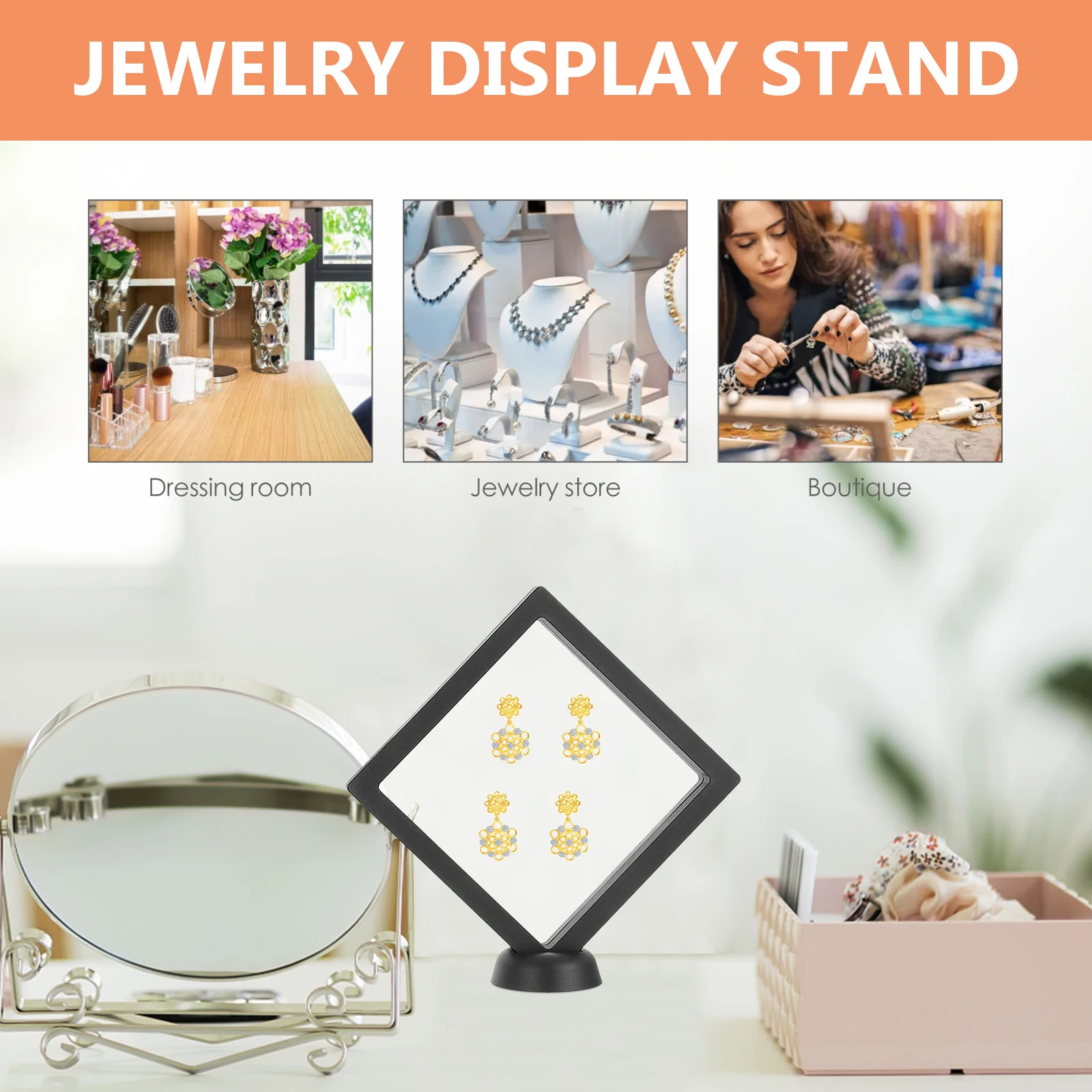 Набор из 2 подставок для хранения часов и ювелирных изделий: плавающая рамка-держатель для демонстрации серег, колец, браслетов, ожерелий
Набор из 2 подставок для хранения часов и ювелирных изделий: плавающая рамка-держатель для демонстрации серег, колец, браслетов, ожерелий