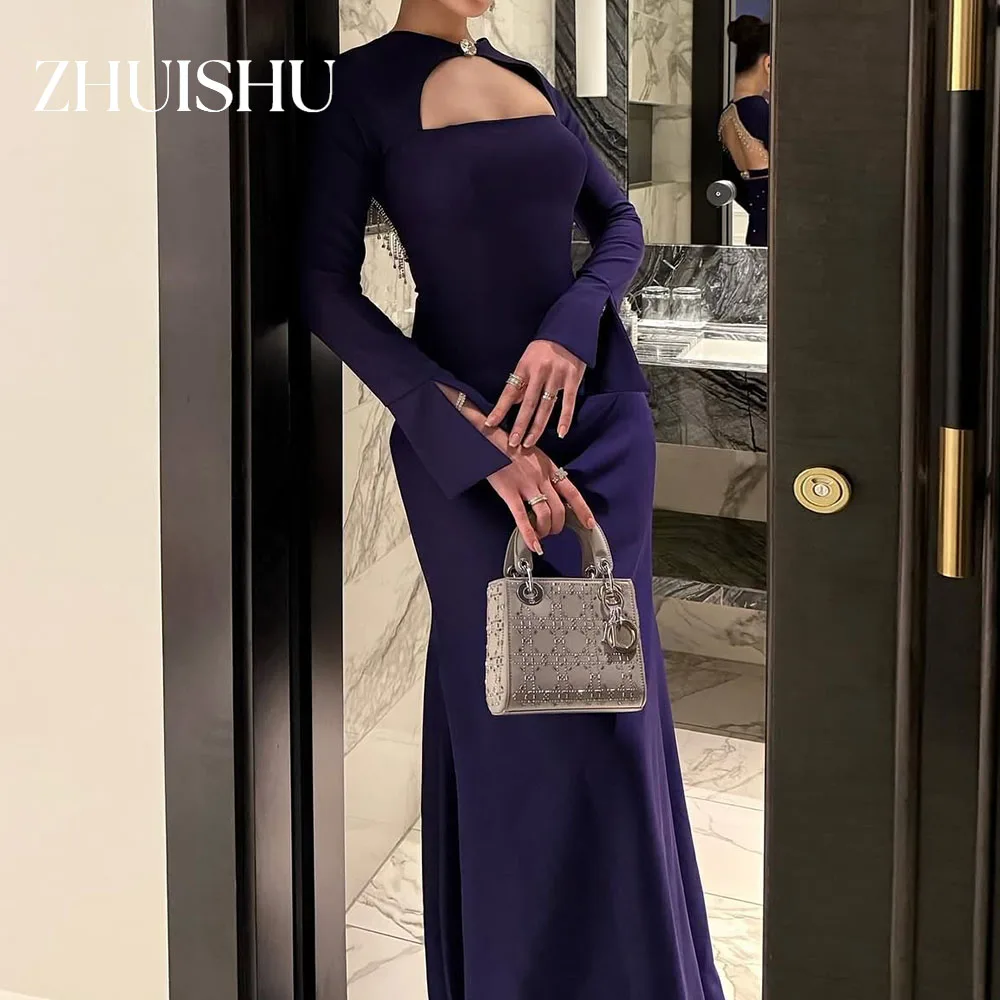 ZHUISHU фиолетовые платья для выпускного вечера с длинными рукавами и круглым вырезом вечернее платье с открытой спиной по индивидуальному заказу со шлейфом длиной до пола, вечернее платье
ZHUISHU фиолетовые платья для выпускного вечера с длинными рукавами и круглым вырезом вечернее платье с открытой спиной по индивидуальному заказу со шлейфом длиной до пола, вечернее платье