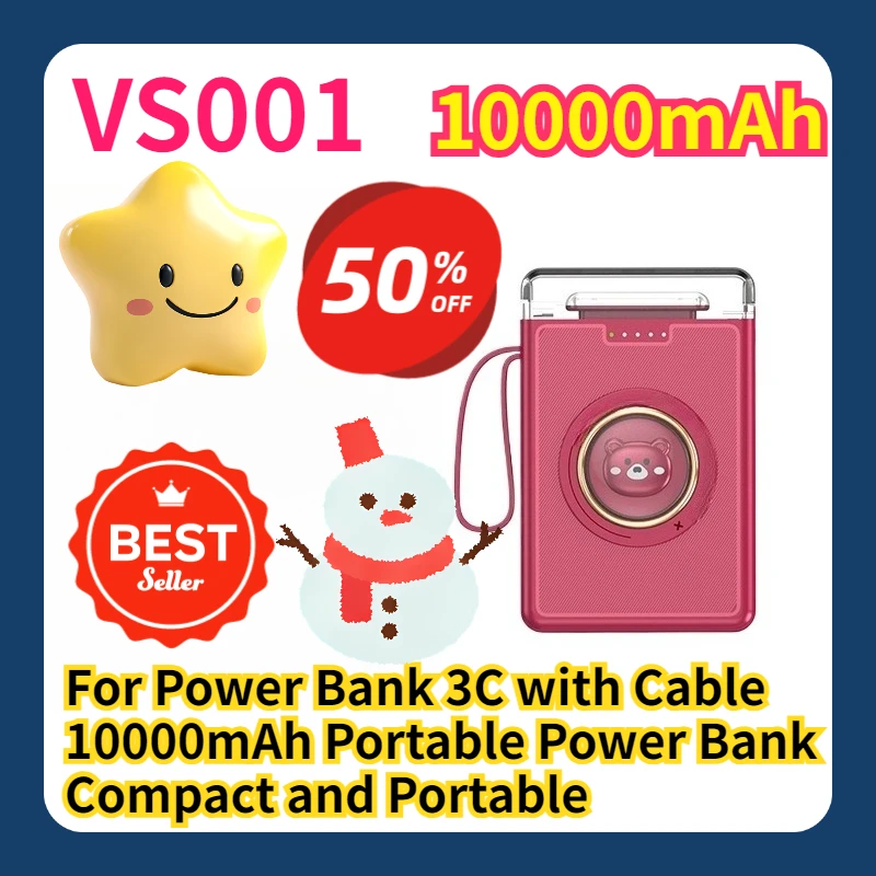 For Power Bank 3C with Cable 10000mAh Portable Power Bank Compact and Portable
For Power Bank 3C with Cable 10000mAh Portable Power Bank Compact and Portable