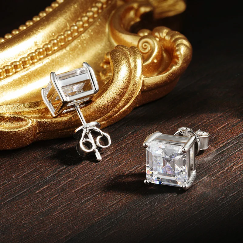HORRIPAL Full D VVS1 New Square Cut Moissanite Stud Earrings for Women 925 Sterling Silver GRA High Quality Elegant Fine Jewelry
HORRIPAL Full D VVS1 New Square Cut Moissanite Stud Earrings for Women 925 Sterling Silver GRA High Quality Elegant Fine Jewelry