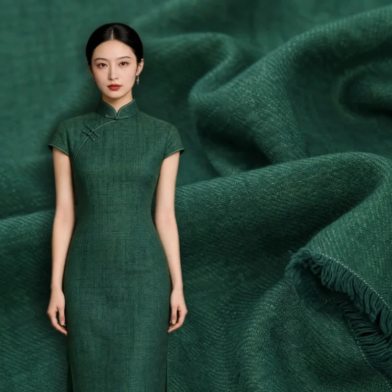 Linen Fabric Dark Green Chinese Style Vintage Style Breathable DIY Material Shirt Qipao Hanfu Pants Skirt Home Textile Apparel
Linen Fabric Dark Green Chinese Style Vintage Style Breathable DIY Material Shirt Qipao Hanfu Pants Skirt Home Textile Apparel