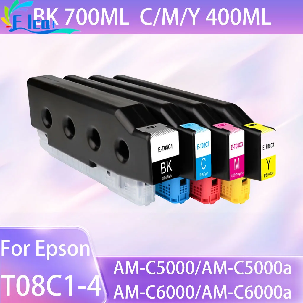 T08C1 T08C2 T08C3 T08C4 Compatible Ink Cartridge Compatibl For Epson WorkForce Enterprise AM-C5000 AM-C6000 C5000a C6000aprinter
T08C1 T08C2 T08C3 T08C4 Compatible Ink Cartridge Compatibl For Epson WorkForce Enterprise AM-C5000 AM-C6000 C5000a C6000aprinter
