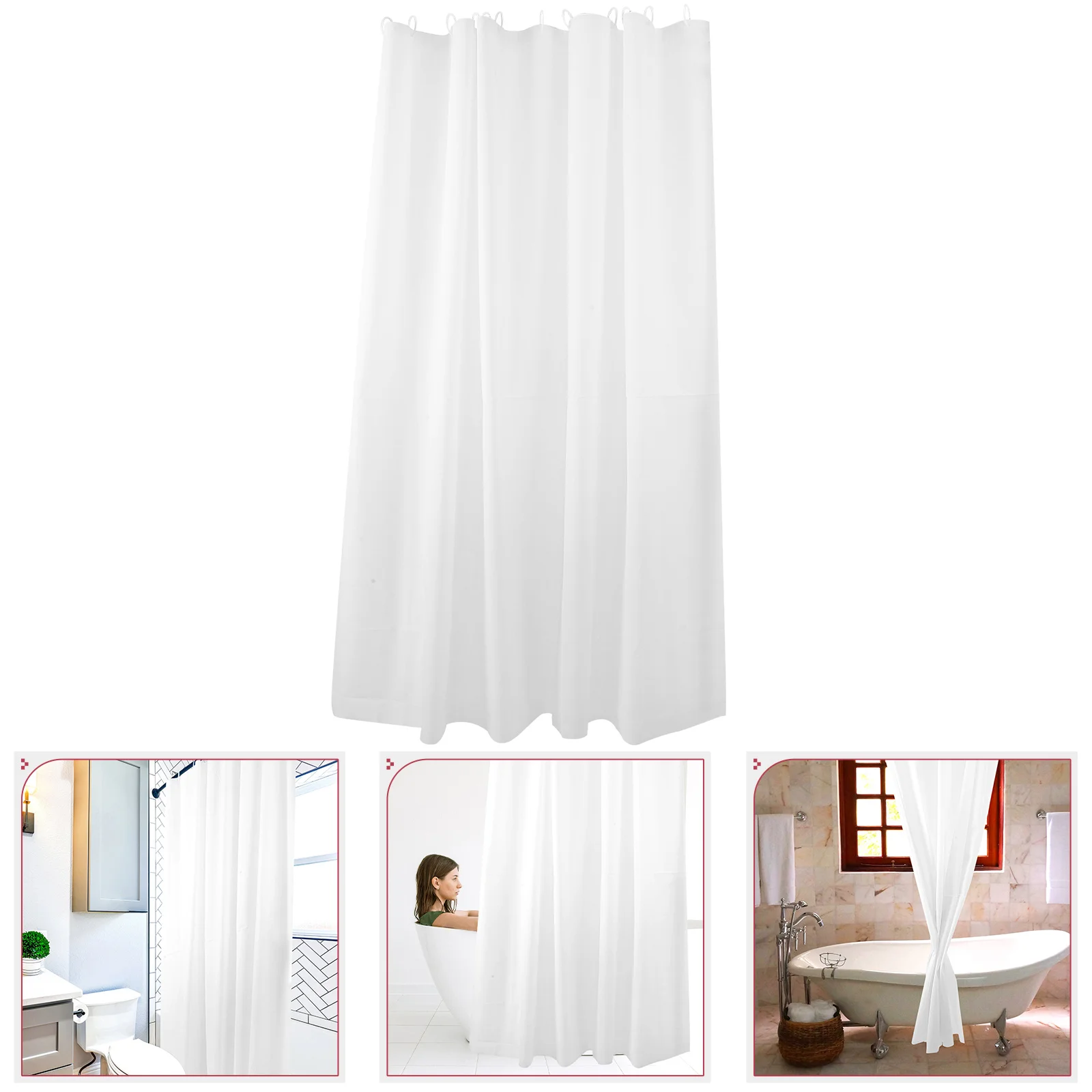 Waterproof Shower Curtain Large Curtains Bath White Bathroom Fabric Washable One Piece
Waterproof Shower Curtain Large Curtains Bath White Bathroom Fabric Washable One Piece