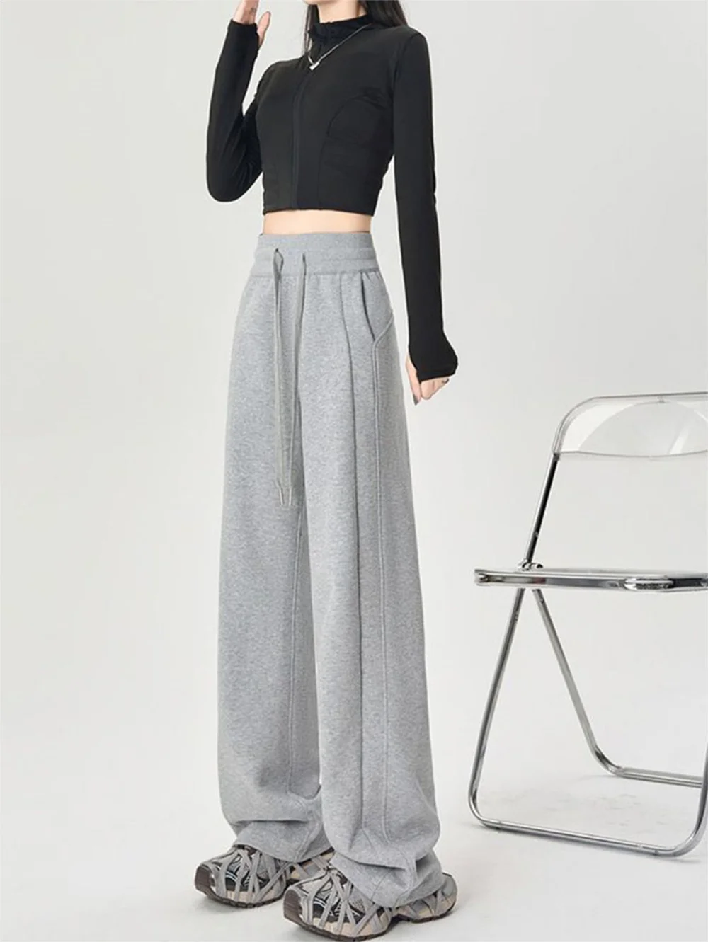 Streetwear Sports Casual Fashion Pants Women Drawstring Solid Elastic High Waist Harajuku Jogger Straight Trousers Sports Pants
Streetwear Sports Casual Fashion Pants Women Drawstring Solid Elastic High Waist Harajuku Jogger Straight Trousers Sports Pants
