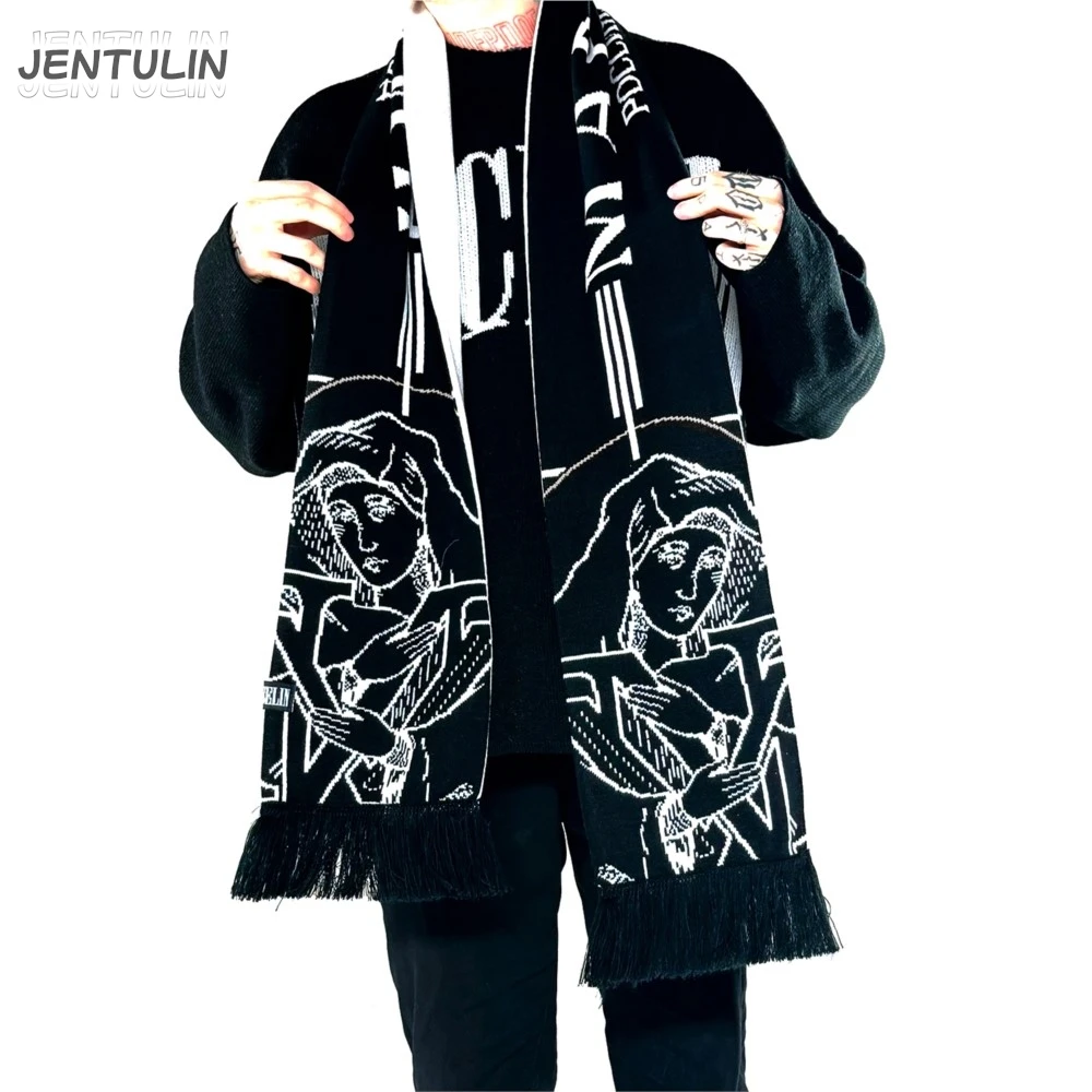 Men Scarf Winter Y2k Streetwear Black Knit Don't Lower Your Head Goth Shawl Scarve Korean Harajuku Hip Hop Punk Warm Accessories
Men Scarf Winter Y2k Streetwear Black Knit Don't Lower Your Head Goth Shawl Scarve Korean Harajuku Hip Hop Punk Warm Accessories