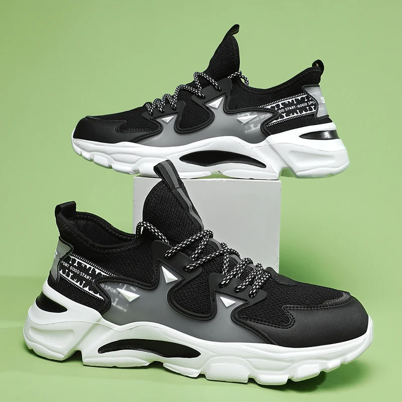 New Knit Sneakers Big Size 40-46 Breathable Running Shoes For Men Thick Sole Height Increase Trainers Tenis Trend Platform Shoes
New Knit Sneakers Big Size 40-46 Breathable Running Shoes For Men Thick Sole Height Increase Trainers Tenis Trend Platform Shoes