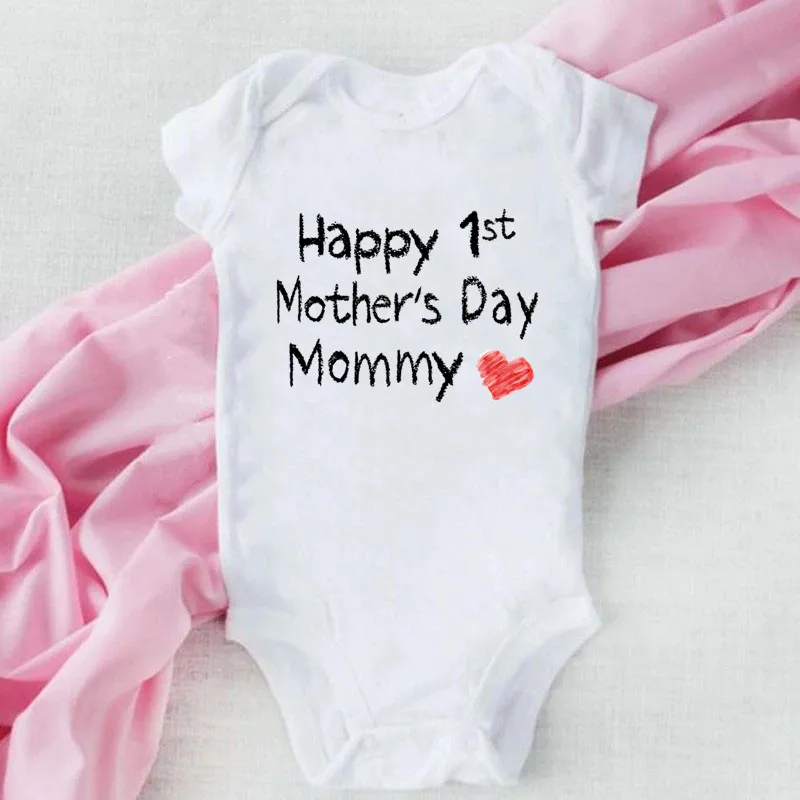 Happy 1st Mother's Day Mommy Baby Bodysuit Boys Girls Holiday Outfit Toddler Jumpsuits Summer Infant Clothes Mother's Day Gifts
Happy 1st Mother's Day Mommy Baby Bodysuit Boys Girls Holiday Outfit Toddler Jumpsuits Summer Infant Clothes Mother's Day Gifts