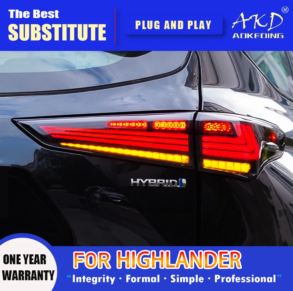 Задняя фара AKD для Toyota Highlander светодиодный Tail светильник 2021-2022, новые автомобильные аксессуары для задних противотуманных тормозов, поворотников
Задняя фара AKD для Toyota Highlander светодиодный Tail светильник 2021-2022, новые автомобильные аксессуары для задних противотуманных тормозов, поворотников