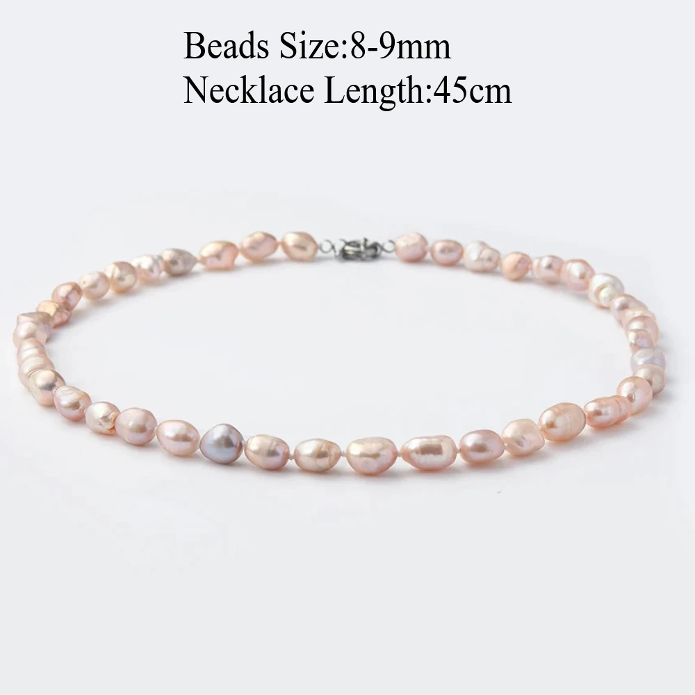Baroque Pearl Neckalces Natural Freshwater Pearl Mixed Color 8-9mm Pearl Jewlery For Women Wedding Party Classic Jewelry Gifts
Baroque Pearl Neckalces Natural Freshwater Pearl Mixed Color 8-9mm Pearl Jewlery For Women Wedding Party Classic Jewelry Gifts
