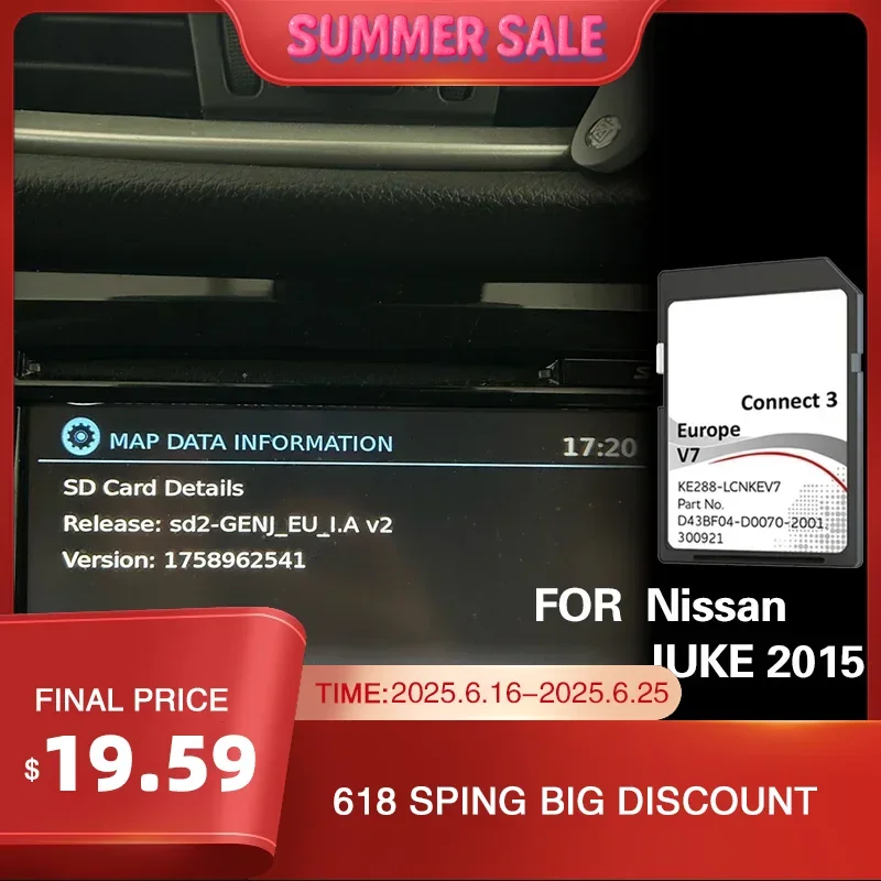 for Nissan Juke 2015 SD 16GB Maps Card Europe Czech Repulic Denmark Croatia Navigation GPS Sat Nav
for Nissan Juke 2015 SD 16GB Maps Card Europe Czech Repulic Denmark Croatia Navigation GPS Sat Nav