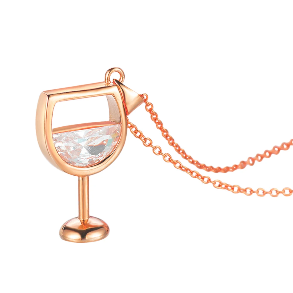 Necklace Wine Glass Shining Creative Cup Pendant Rhinestones Zircon Golden Bride
Necklace Wine Glass Shining Creative Cup Pendant Rhinestones Zircon Golden Bride
