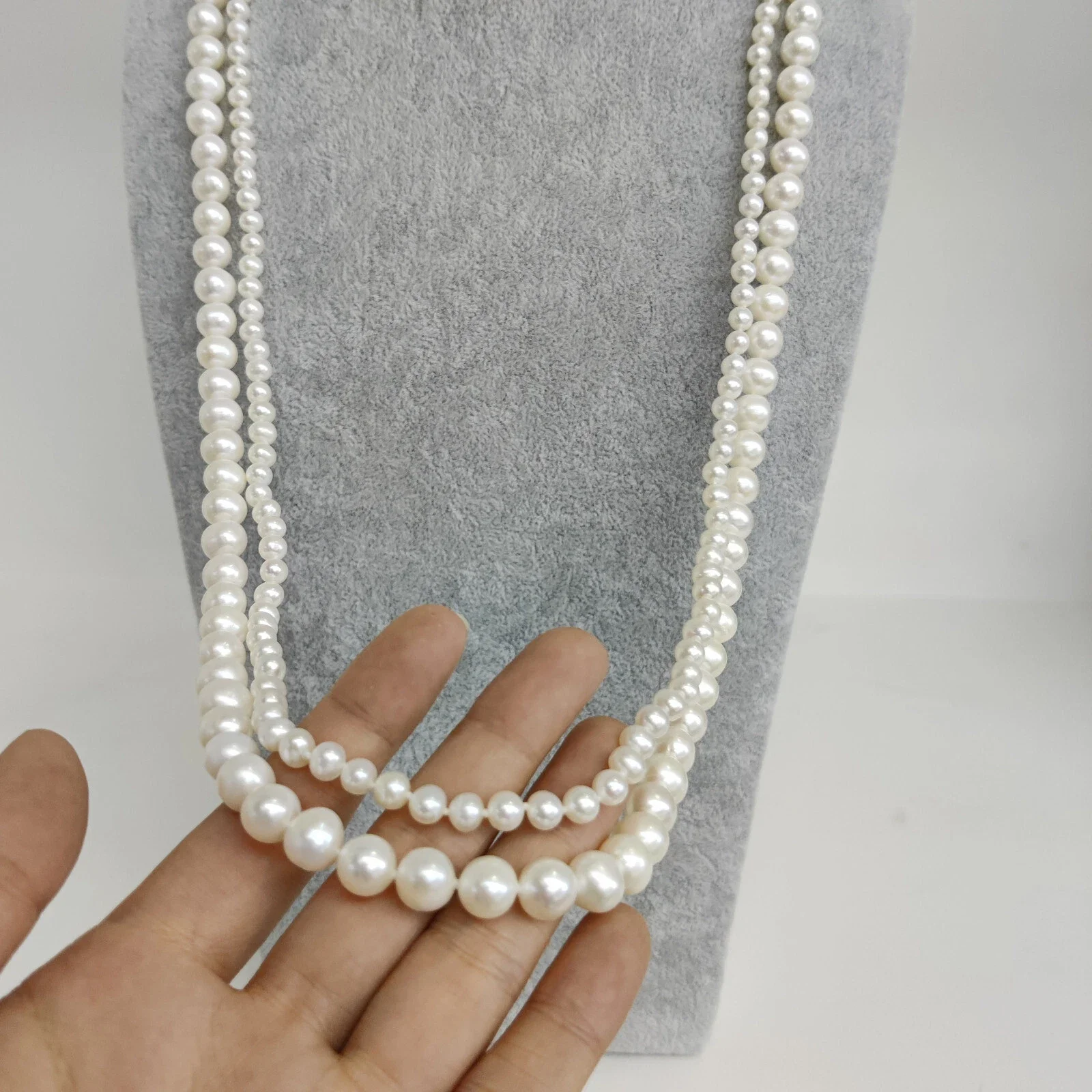 2 ряда/ожерелье AAA 4-5+7-8 мм ожерелье из натурального белого жемчуга Акойя 16-18 дюймов "18-21 дюймов" золото 14 карат
2 ряда/ожерелье AAA 4-5+7-8 мм ожерелье из натурального белого жемчуга Акойя 16-18 дюймов "18-21 дюймов" золото 14 карат