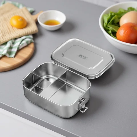 Bento Öğle Yemeği Kutusu yetişkinler için, 316 Paslanmaz Çelik hava geçirmez beslenme çantası, Yiyecek saklama kapları, Hazırlık Kutuları, Paketlenmiş öğle yemeği Bento Kutusu BPA içermez