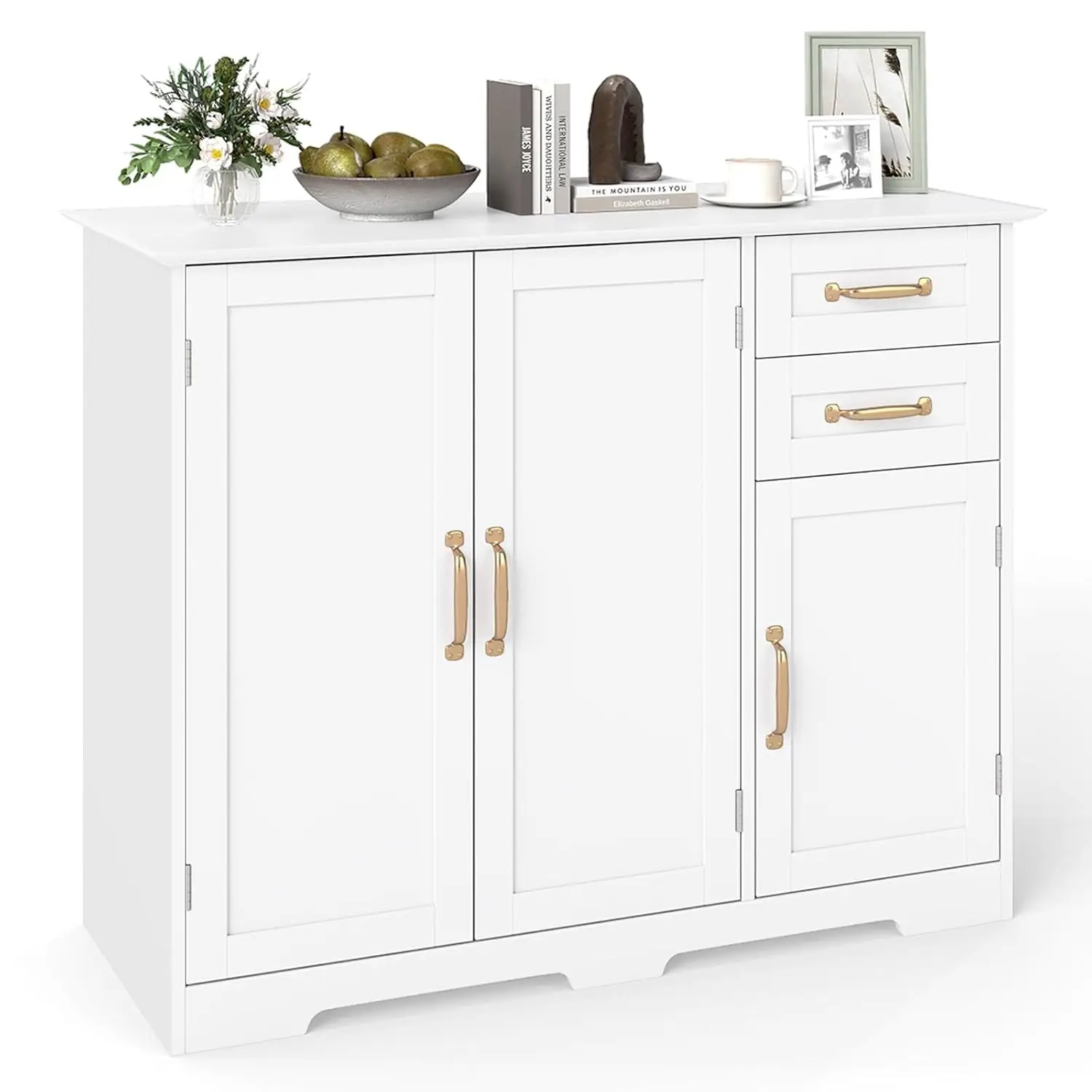 Modern Buffet Cabinet 3 Doors 2 Drawers Adjustable Shelf Coffee Bar Console Living Dining Room, Customized
Modern Buffet Cabinet 3 Doors 2 Drawers Adjustable Shelf Coffee Bar Console Living Dining Room, Customized
