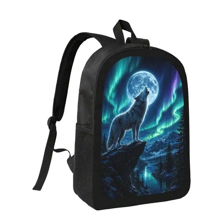 Moon Aurora Wolf Print Backpack Stylish Casual Lightweight Daypack For Adults
Moon Aurora Wolf Print Backpack Stylish Casual Lightweight Daypack For Adults