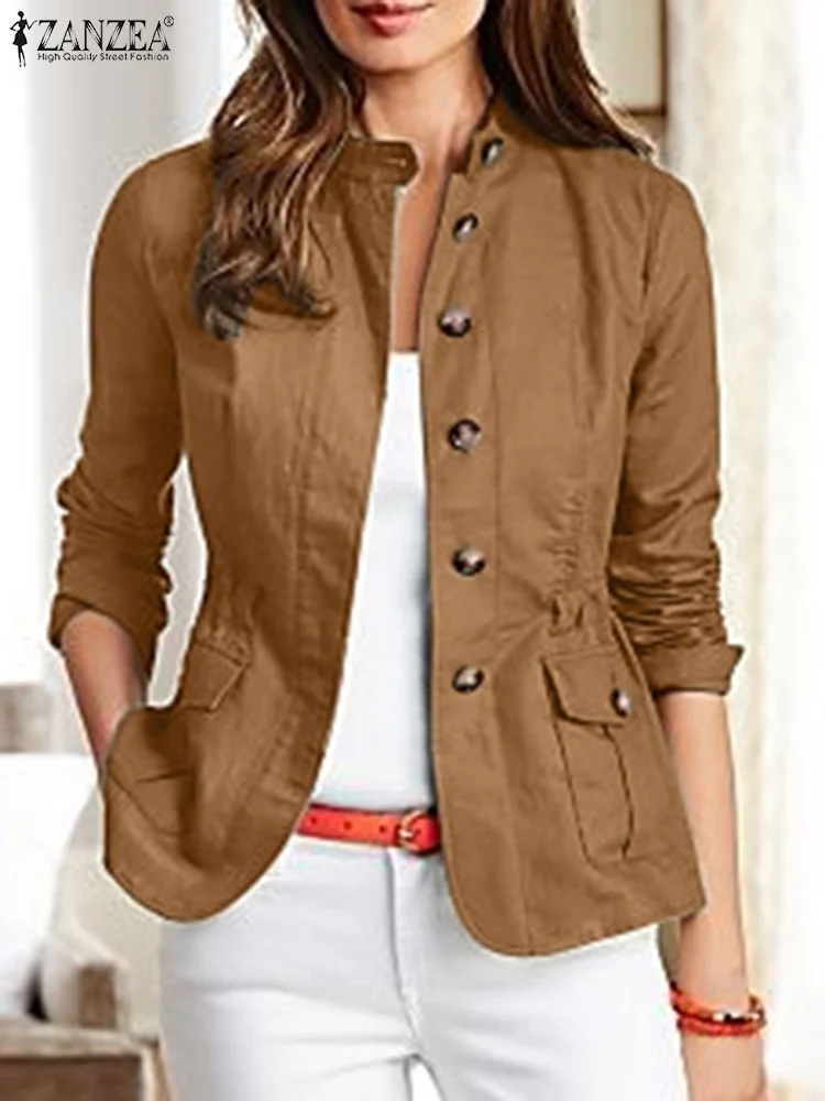 ZANZEA Fashion Women Jackets Autumn Vintage Casual Work Outwear Female Streetwear Chaqueta Long Sleeve Solid Slim Fit Coats
ZANZEA Fashion Women Jackets Autumn Vintage Casual Work Outwear Female Streetwear Chaqueta Long Sleeve Solid Slim Fit Coats