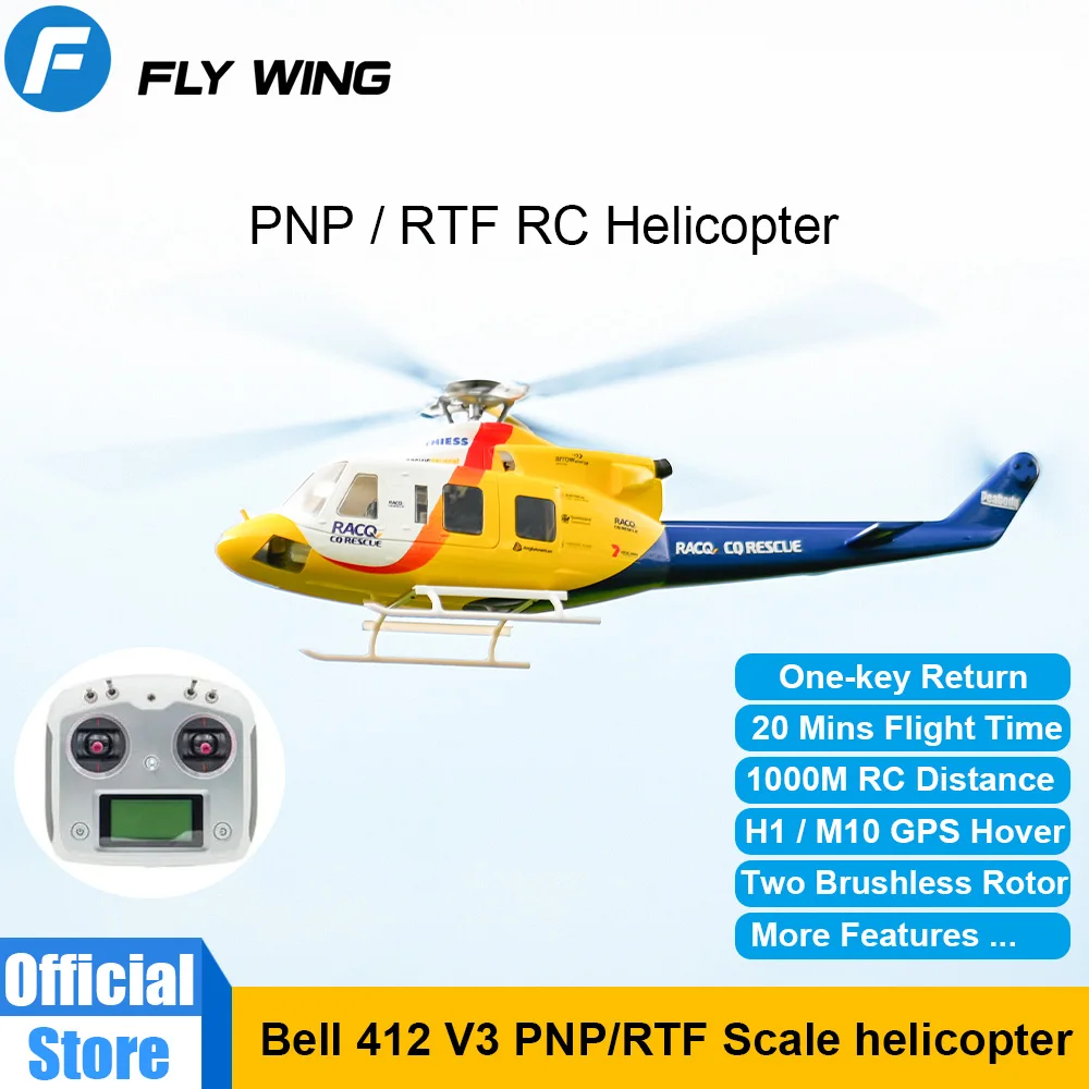 FLY WING Bell 412 RC Вертолет Bell 412 Масштаб Вертолет 6 каналов 470 Размер Вертолет H1 Контроллер полета Вертолет
FLY WING Bell 412 RC Вертолет Bell 412 Масштаб Вертолет 6 каналов 470 Размер Вертолет H1 Контроллер полета Вертолет