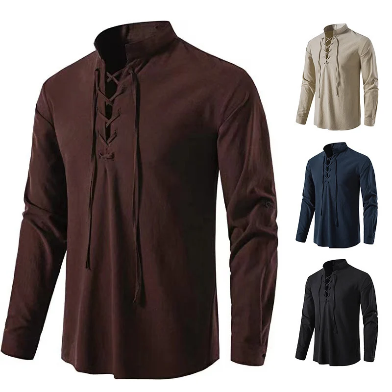 Caffeine Colored Long Sleeve Cotton Linen Shirt with Drawstring Fitness Yoga Sports Men's Large Size Muscle Enhancing Base Shirt
Caffeine Colored Long Sleeve Cotton Linen Shirt with Drawstring Fitness Yoga Sports Men's Large Size Muscle Enhancing Base Shirt