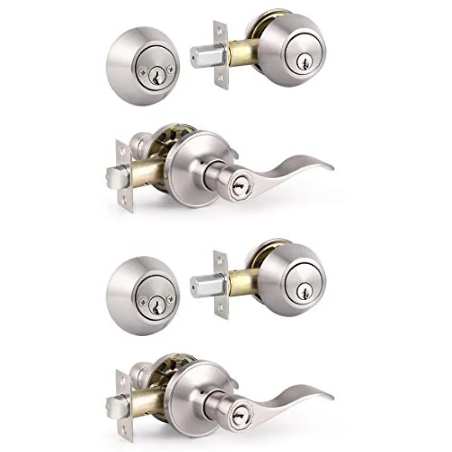 Wave Handle Keyed Entry Door Lever Lock for Exterior Door with Lock and Key and, Reversible for Right and Left Side, Keyed Alik
Wave Handle Keyed Entry Door Lever Lock for Exterior Door with Lock and Key and, Reversible for Right and Left Side, Keyed Alik