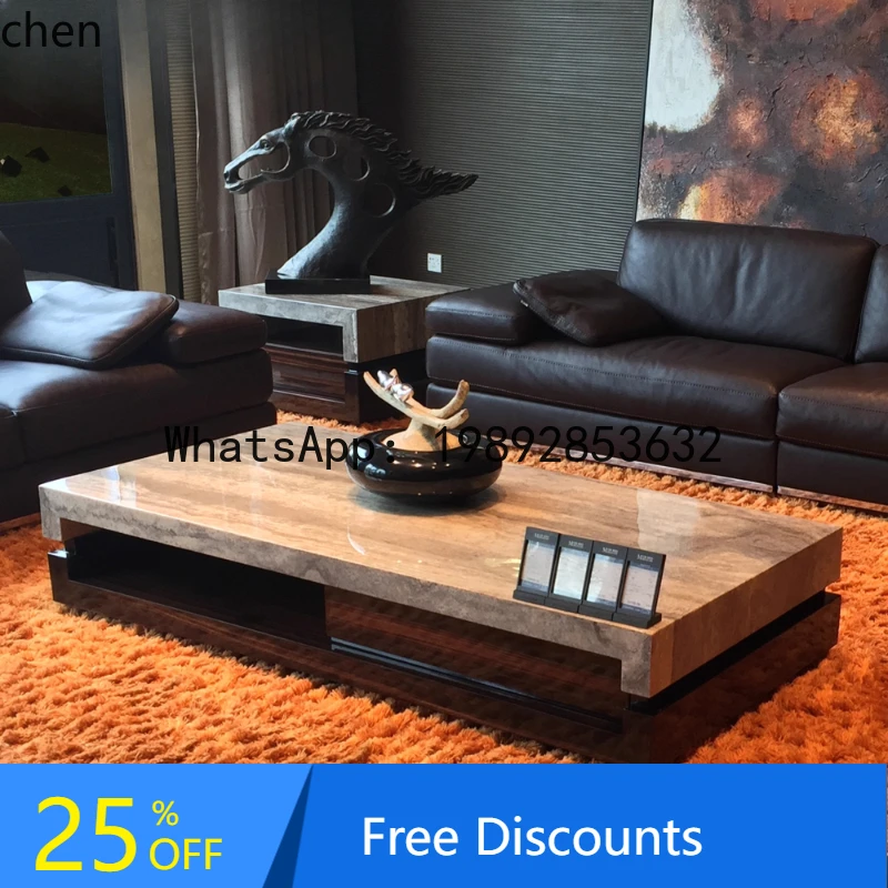 Marble Coffee Table TV Cabinet Stone Tea Table High-End Black Walnut Wood
Marble Coffee Table TV Cabinet Stone Tea Table High-End Black Walnut Wood