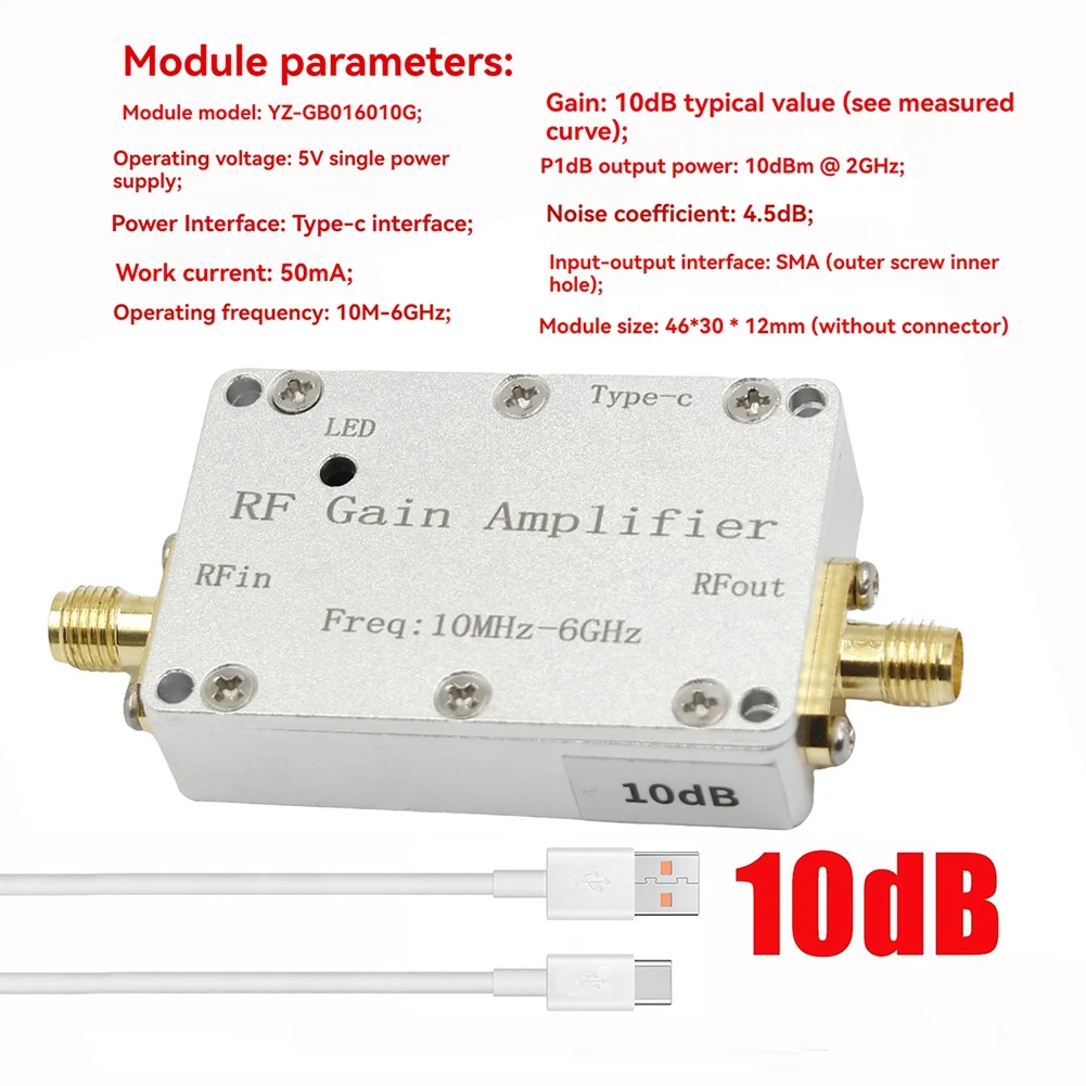 2025 New-2PCS 10M-6Ghz 10Db RF Gain Amplifier 433M 1.2G 1.5G 2.4G 5.8G Receiving Amplifier Module RF Gain Amplifier
2025 New-2PCS 10M-6Ghz 10Db RF Gain Amplifier 433M 1.2G 1.5G 2.4G 5.8G Receiving Amplifier Module RF Gain Amplifier