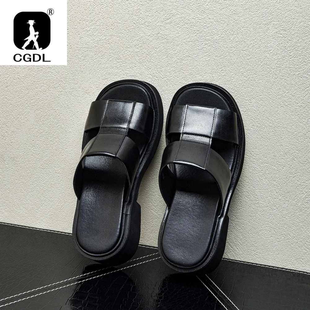 Mens Slippers Platform 6cm High Open Toe Slides Luxury Genuine Leather Quality Brand Handmade Outdoor Business Sandals Slippers
Mens Slippers Platform 6cm High Open Toe Slides Luxury Genuine Leather Quality Brand Handmade Outdoor Business Sandals Slippers
