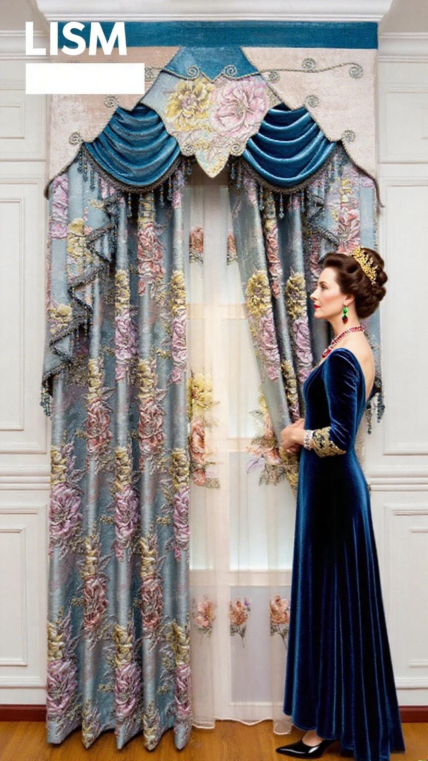 European Luxury Embossed Thickened Curtains for Living Room Bedroom Villa High-precision Jacquard Decor Custom White Tulle
European Luxury Embossed Thickened Curtains for Living Room Bedroom Villa High-precision Jacquard Decor Custom White Tulle