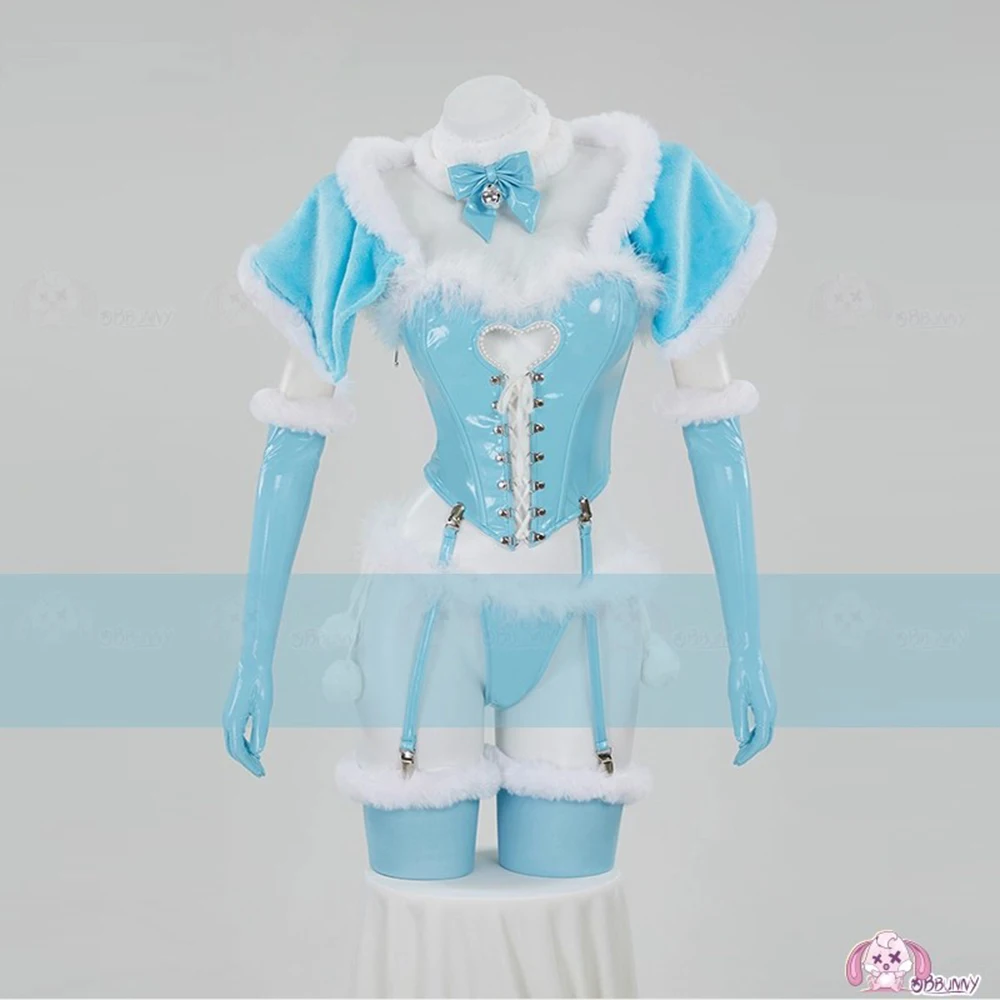 2026 NEW Sexy Winter Christmas Blue White Cosplay Furry Heart Hollow Top and Panty with Cloak Cosplay Costume Women Lingerie Set
2026 NEW Sexy Winter Christmas Blue White Cosplay Furry Heart Hollow Top and Panty with Cloak Cosplay Costume Women Lingerie Set