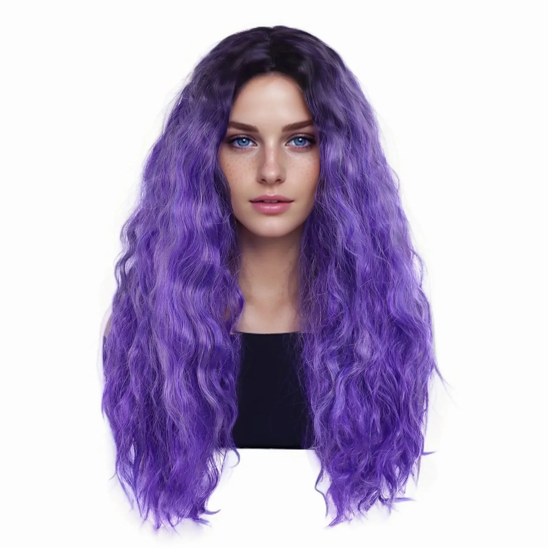 Synthetic Fiber 25 inch Long Purple Wigs for Women Big Volume Wavy Wigs for Girls Drag Queen Costume Ombre Wig Halloween Party
Synthetic Fiber 25 inch Long Purple Wigs for Women Big Volume Wavy Wigs for Girls Drag Queen Costume Ombre Wig Halloween Party