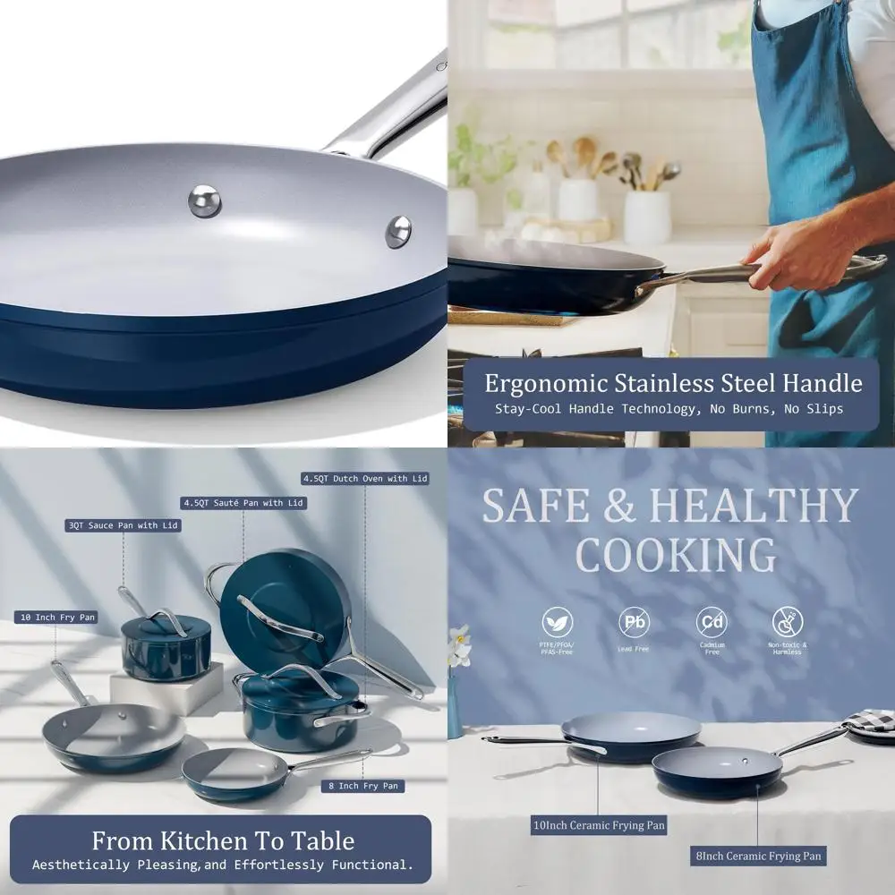 10-дюймовая нетоксичная керамическая индукционная сковорода — без ПТФЭ/ПЛОА/ПФА, можно мыть в духовке и в посудомоечной машине, темно-синяя с крутой ручкой
10-дюймовая нетоксичная керамическая индукционная сковорода — без ПТФЭ/ПЛОА/ПФА, можно мыть в духовке и в посудомоечной машине, темно-синяя с крутой ручкой