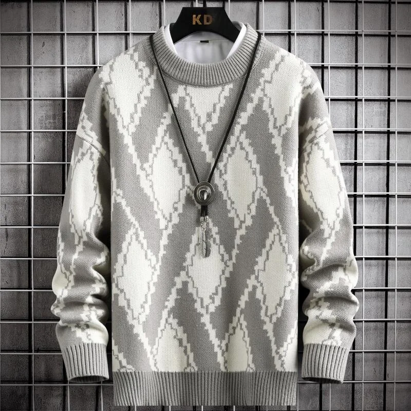 Winter Thick New Warm Argyle Mens Sweaters Long Sleeve Loose Korean Sweater Men Sweatshirt Top Quality Male Christmas Pullovers
Winter Thick New Warm Argyle Mens Sweaters Long Sleeve Loose Korean Sweater Men Sweatshirt Top Quality Male Christmas Pullovers
