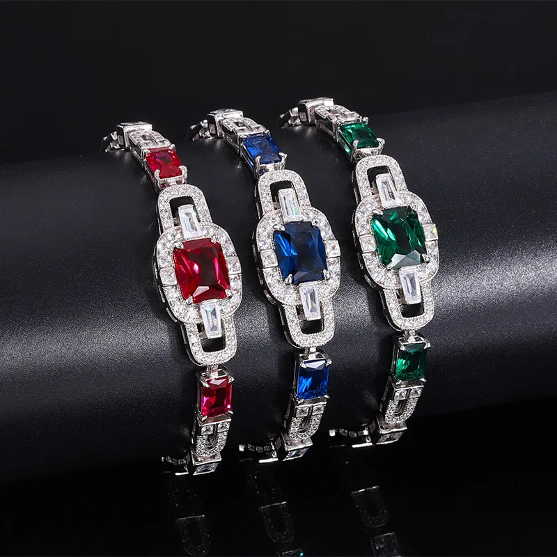 Jewelry S925 Silver Gemstone Exquisite Vintage Luxurious Inlaid Elegant Bracelet Main Stone 8*10-4*6 
Jewelry S925 Silver Gemstone Exquisite Vintage Luxurious Inlaid Elegant Bracelet Main Stone 8*10-4*6