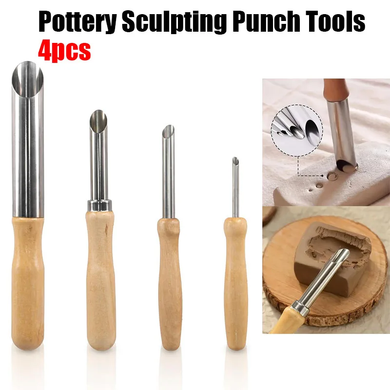 4pcs Stainless Steel Circular Hole Pottery Sculpting Punch Tools 4-22mm Manual Pottery Sculpting Ceramic Crafts Tool Accessories
4pcs Stainless Steel Circular Hole Pottery Sculpting Punch Tools 4-22mm Manual Pottery Sculpting Ceramic Crafts Tool Accessories