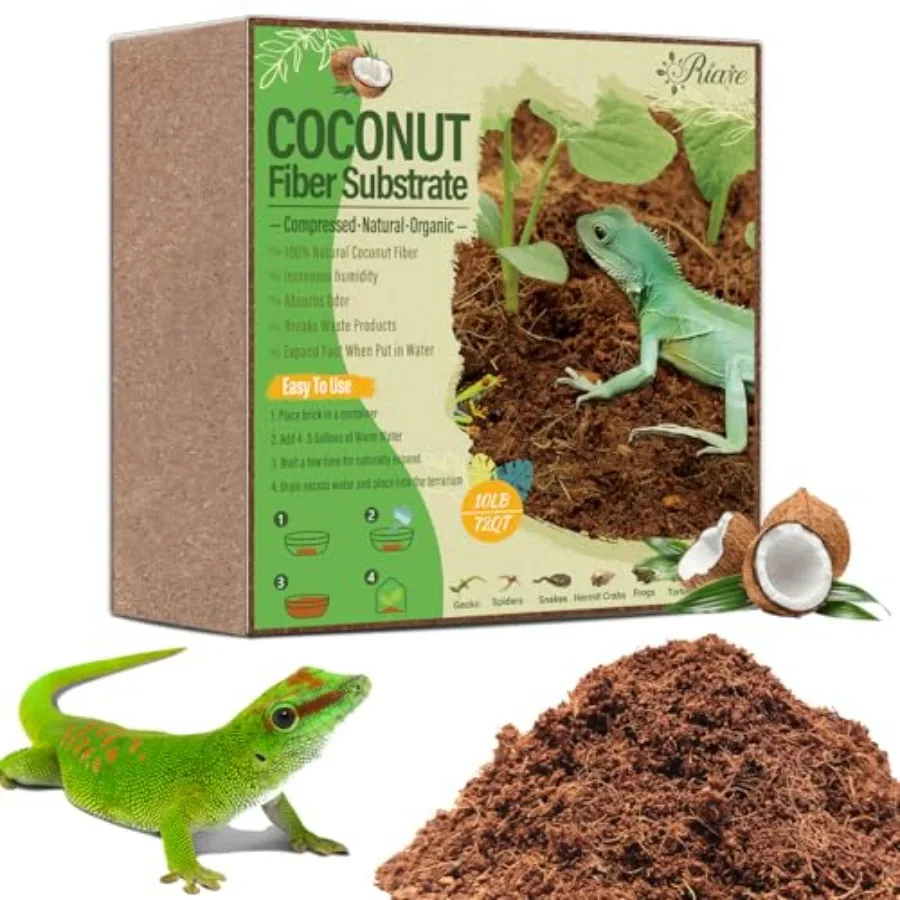 10LBS Natural Coconut Fiber Substrate for Reptile- Premium Compressed Coconut Husk Terrarium Bedding for Reptile, Tortoise, Fro
10LBS Natural Coconut Fiber Substrate for Reptile- Premium Compressed Coconut Husk Terrarium Bedding for Reptile, Tortoise, Fro