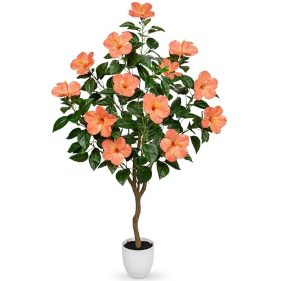 Artificial Hibiscus Tree Tall Real Touch Fake Tree with Flowers Potted Faux Plant Indoor Realistic Floor Plants for Front Porch
Artificial Hibiscus Tree Tall Real Touch Fake Tree with Flowers Potted Faux Plant Indoor Realistic Floor Plants for Front Porch