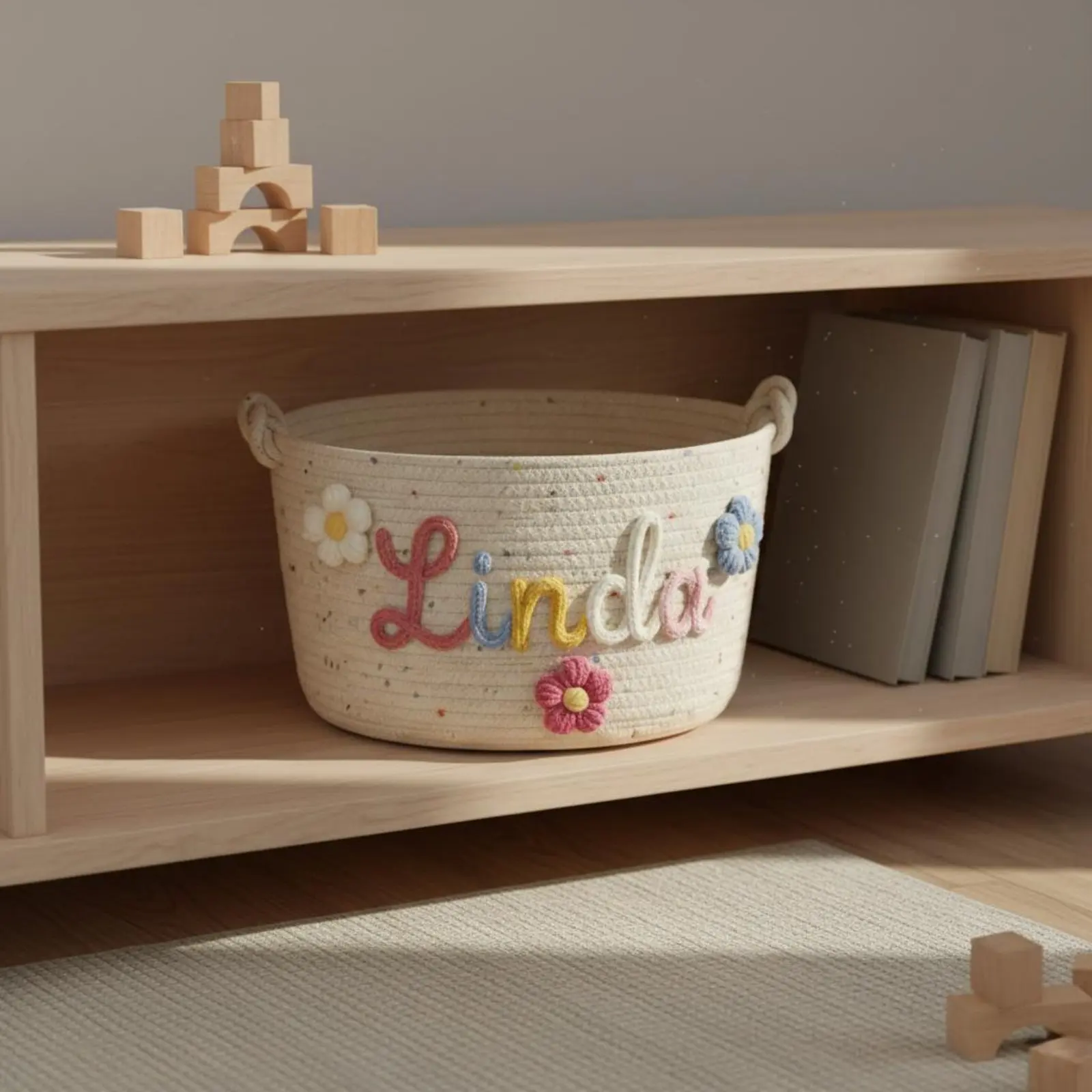 Embroidered Name Nursery Container Multi-Functional Personalized Name Storage Container Baby Diaper Holder Handmade Woven Diaper
Embroidered Name Nursery Container Multi-Functional Personalized Name Storage Container Baby Diaper Holder Handmade Woven Diaper