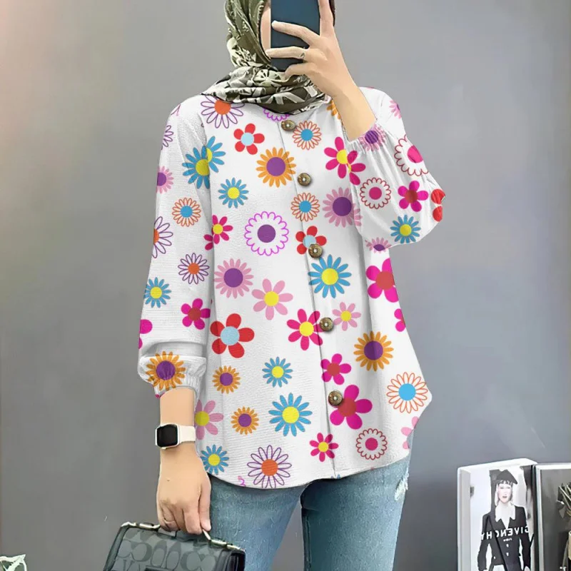 Блузка Muslimah 2025, новая летняя элегантная белая женская рубашка с мусульманским цветком для женщин, рубашка в мусульманском стиле 
Блузка Muslimah 2025, новая летняя элегантная белая женская рубашка с мусульманским цветком для женщин, рубашка в мусульманском стиле