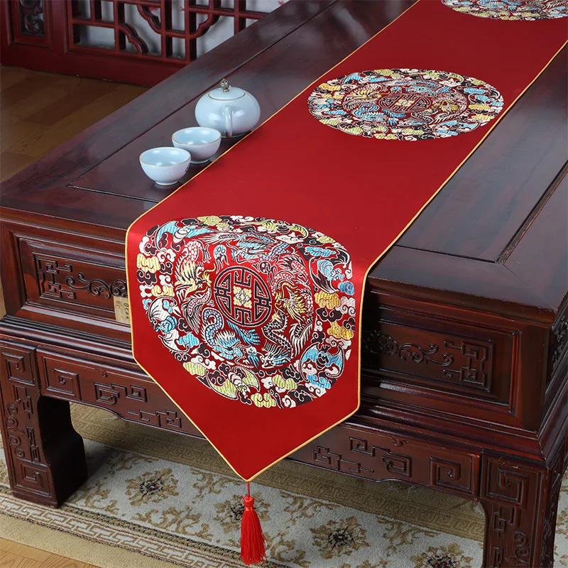 Chinese-style Brocade Fashionable Festive Table Runner Simple and Pastoral Tablecloths Coffee Table Covers Home Decoration
Chinese-style Brocade Fashionable Festive Table Runner Simple and Pastoral Tablecloths Coffee Table Covers Home Decoration