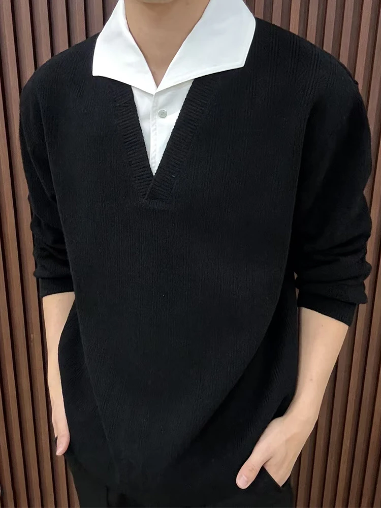 Men's Casual V-Neck Shirt Fake Two-Piece Design Wheat Ear Pattern Loose Fit Spring Comfortable Long Sleeve Shirt
Men's Casual V-Neck Shirt Fake Two-Piece Design Wheat Ear Pattern Loose Fit Spring Comfortable Long Sleeve Shirt