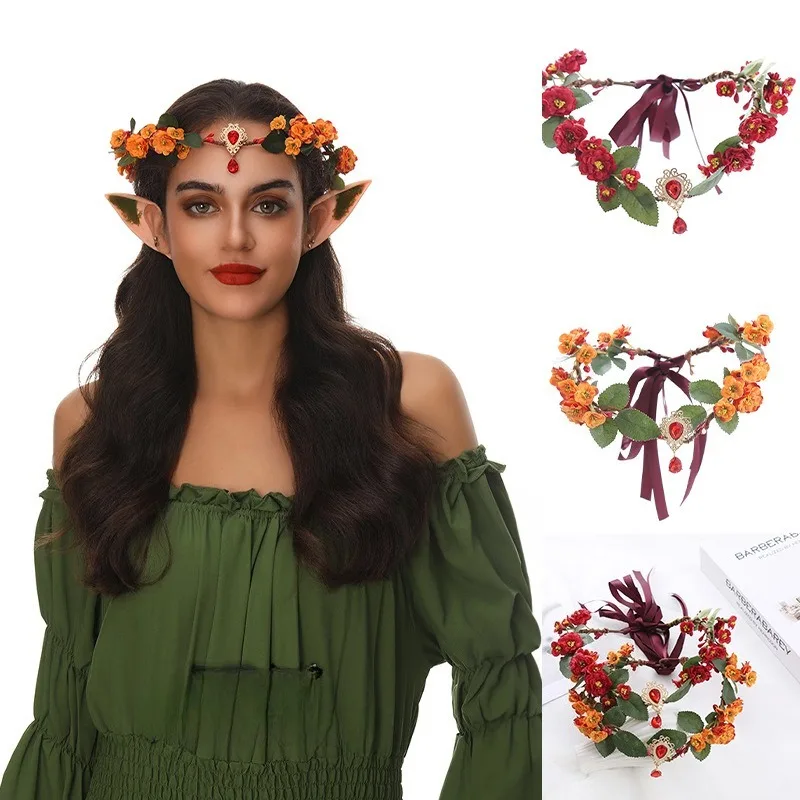 Flower Headband for Women - Handmade Flower Crown Woodland Floral Headpiece Elven Forest Circlet for Girls Renaissance Wedding
Flower Headband for Women - Handmade Flower Crown Woodland Floral Headpiece Elven Forest Circlet for Girls Renaissance Wedding