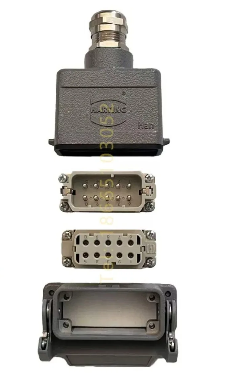 Harting HA-010-M/F 10-pin connector sleeve plug screw wiring set
Harting HA-010-M/F 10-pin connector sleeve plug screw wiring set