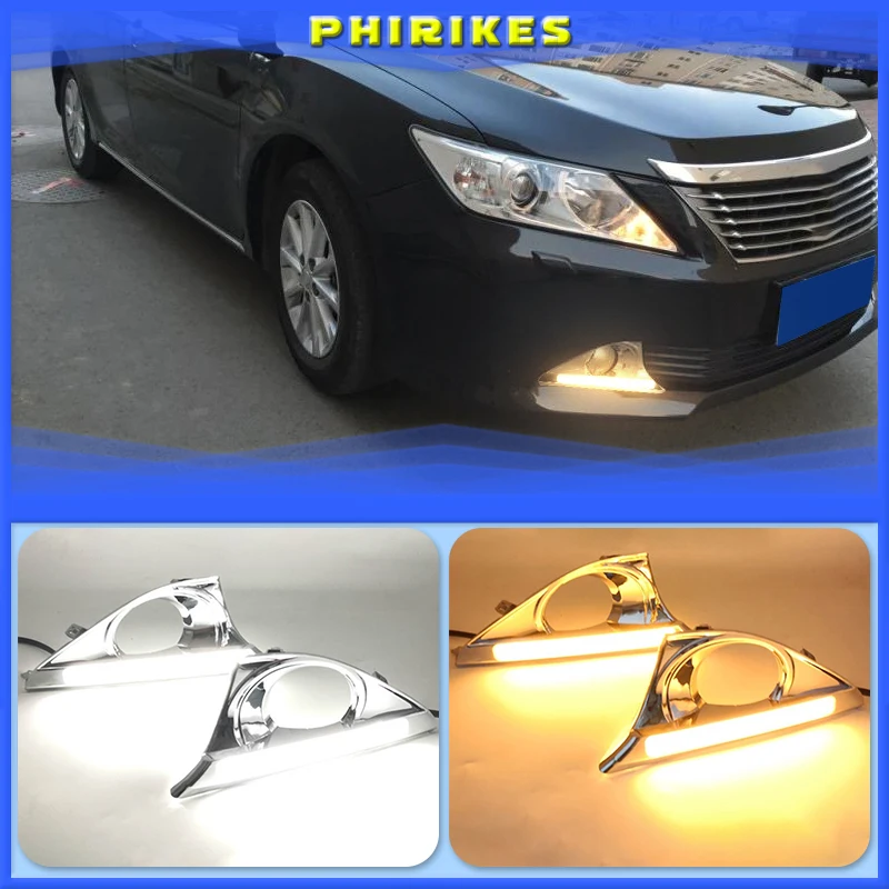 2Pcs DRL For Toyota Camry 2012 2013 2014 Daytime Running Lights fog lamp cover with yellow turn signal daylight
2Pcs DRL For Toyota Camry 2012 2013 2014 Daytime Running Lights fog lamp cover with yellow turn signal daylight