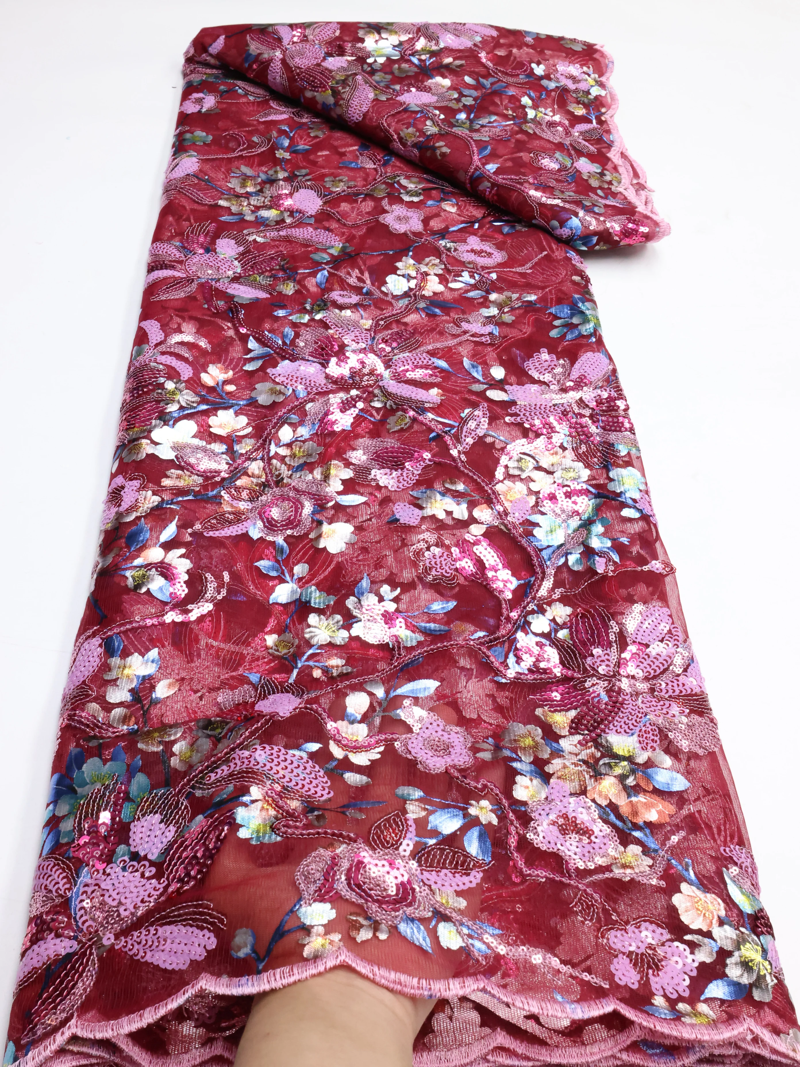 Wine red African Tissue French Tulle Fabric Cloth Nigerian Tulle Lace Fabrics Sequins For Sewing Wedding Cloth Women Dress
Wine red African Tissue French Tulle Fabric Cloth Nigerian Tulle Lace Fabrics Sequins For Sewing Wedding Cloth Women Dress