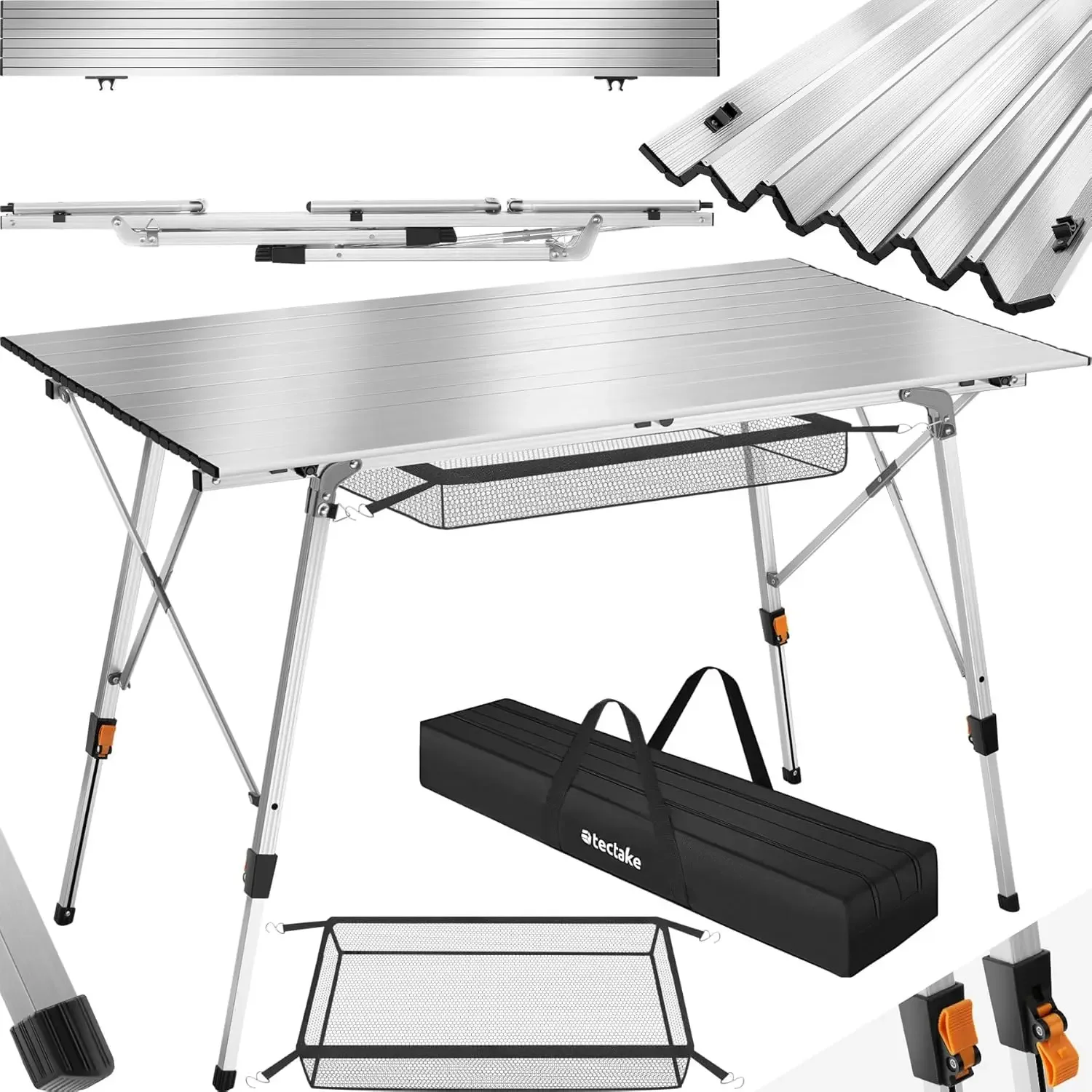 Mesa Camping Plegable con Altura Ajustable, Mesa Auxiliar de Aluminio con Topes, Mesa Exterior para Jardín, Terraza, Pi
Mesa Camping Plegable con Altura Ajustable, Mesa Auxiliar de Aluminio con Topes, Mesa Exterior para Jardín, Terraza, Pi