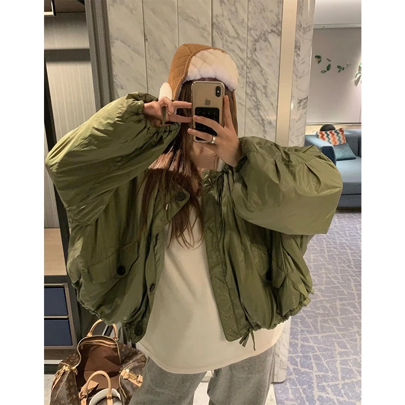 MEXZT Vintage Short Parkas Women Streetwear Oversized Puffer Jacket Korean Zipper Down Coats Winter Cotton Padded Outerwears New
MEXZT Vintage Short Parkas Women Streetwear Oversized Puffer Jacket Korean Zipper Down Coats Winter Cotton Padded Outerwears New