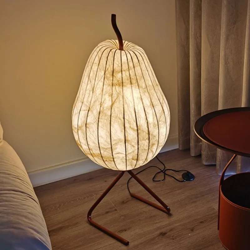 Japanese Wabi Sabi Floor Lamps Silk Pear Lampshade Cream Style Bedroom Teahouse Cafe Homestay LED Table Lighting Luminaire Decor
Japanese Wabi Sabi Floor Lamps Silk Pear Lampshade Cream Style Bedroom Teahouse Cafe Homestay LED Table Lighting Luminaire Decor