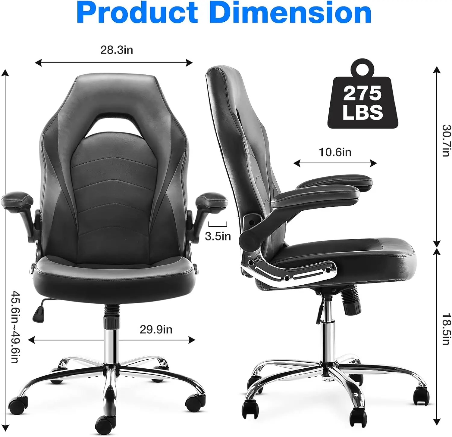 Jhk Gaming Chair - Office Chair Desk Chairs With Wheels Computer Chair With Flip-Up Armrest And Height Adjustable Swivel Chair
Jhk Gaming Chair - Office Chair Desk Chairs With Wheels Computer Chair With Flip-Up Armrest And Height Adjustable Swivel Chair