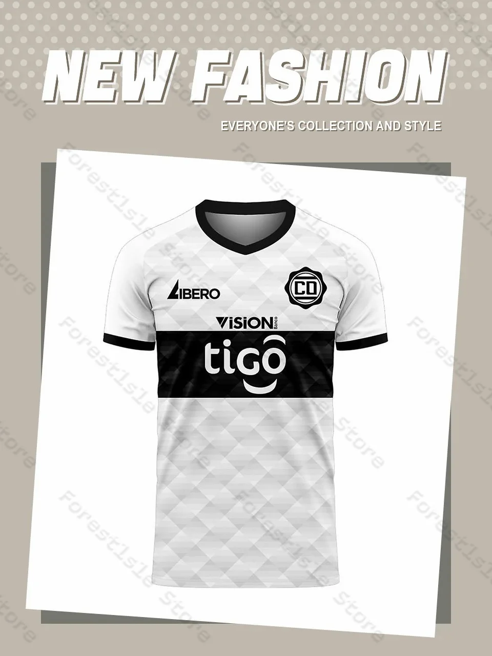 Club Olimpia Home Concept Football Kit Children Training Clothes Street Fashion Short Sleeves Sports Breathable Men Women Tops
Club Olimpia Home Concept Football Kit Children Training Clothes Street Fashion Short Sleeves Sports Breathable Men Women Tops