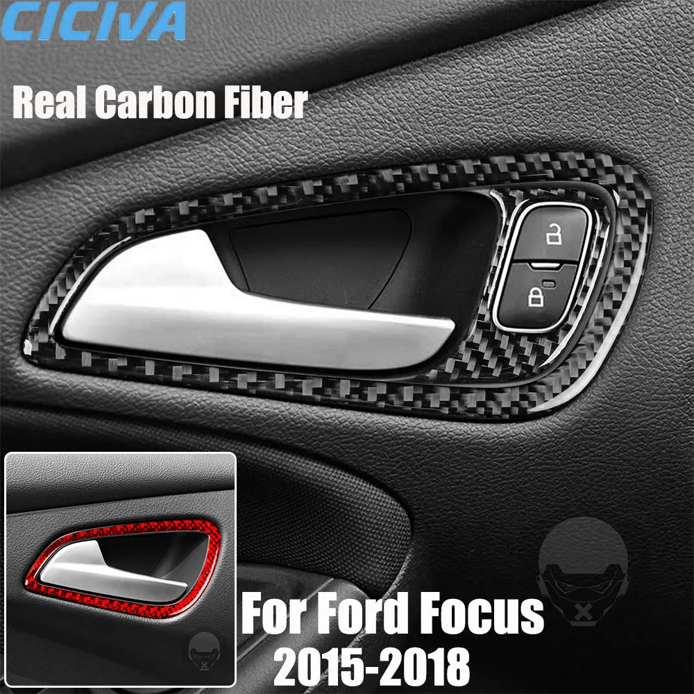 Real Carbon Fiber Car Accessories Door Lock Handle Set Trim Decorative Cover Soft Sticker For Ford Focus MK3 2015 2016 2017 2018
Real Carbon Fiber Car Accessories Door Lock Handle Set Trim Decorative Cover Soft Sticker For Ford Focus MK3 2015 2016 2017 2018